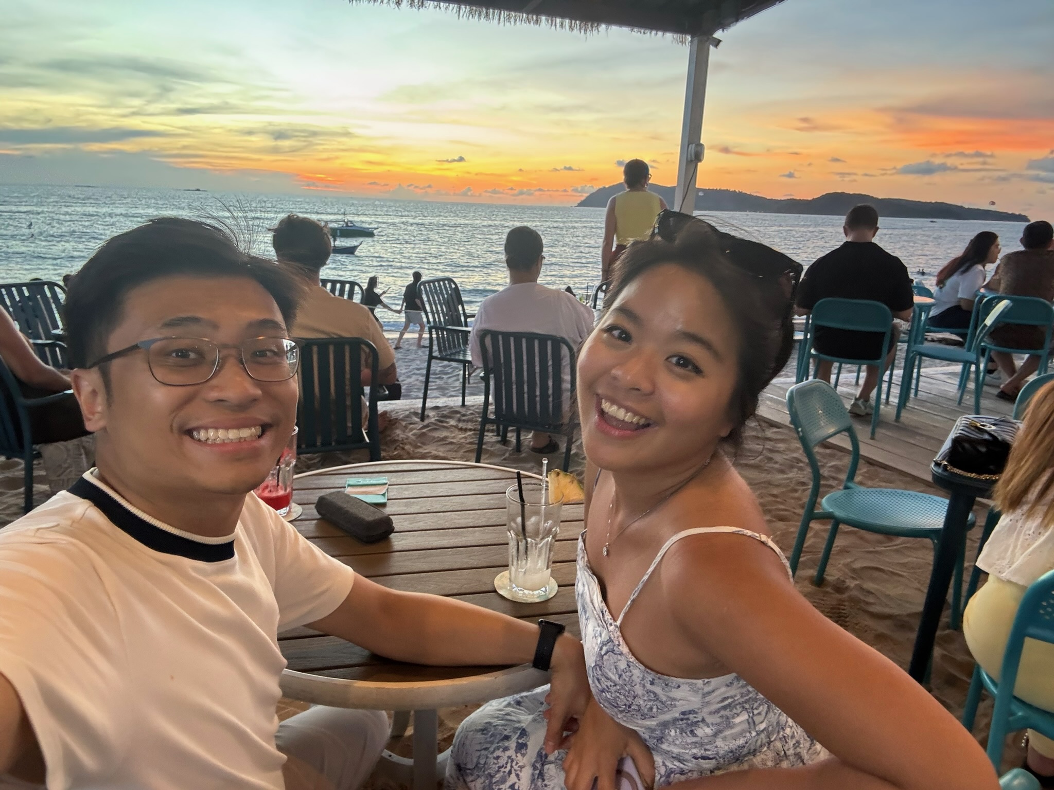 Beach stroll and sunset